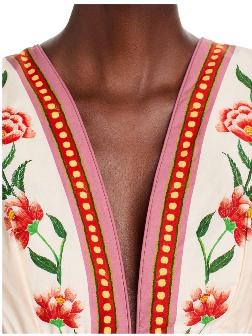 FARM Rio Ainika Floral Print Maxi Dress, Cream/Red, NWT ๐ง๐ท - Picture 2 of 16